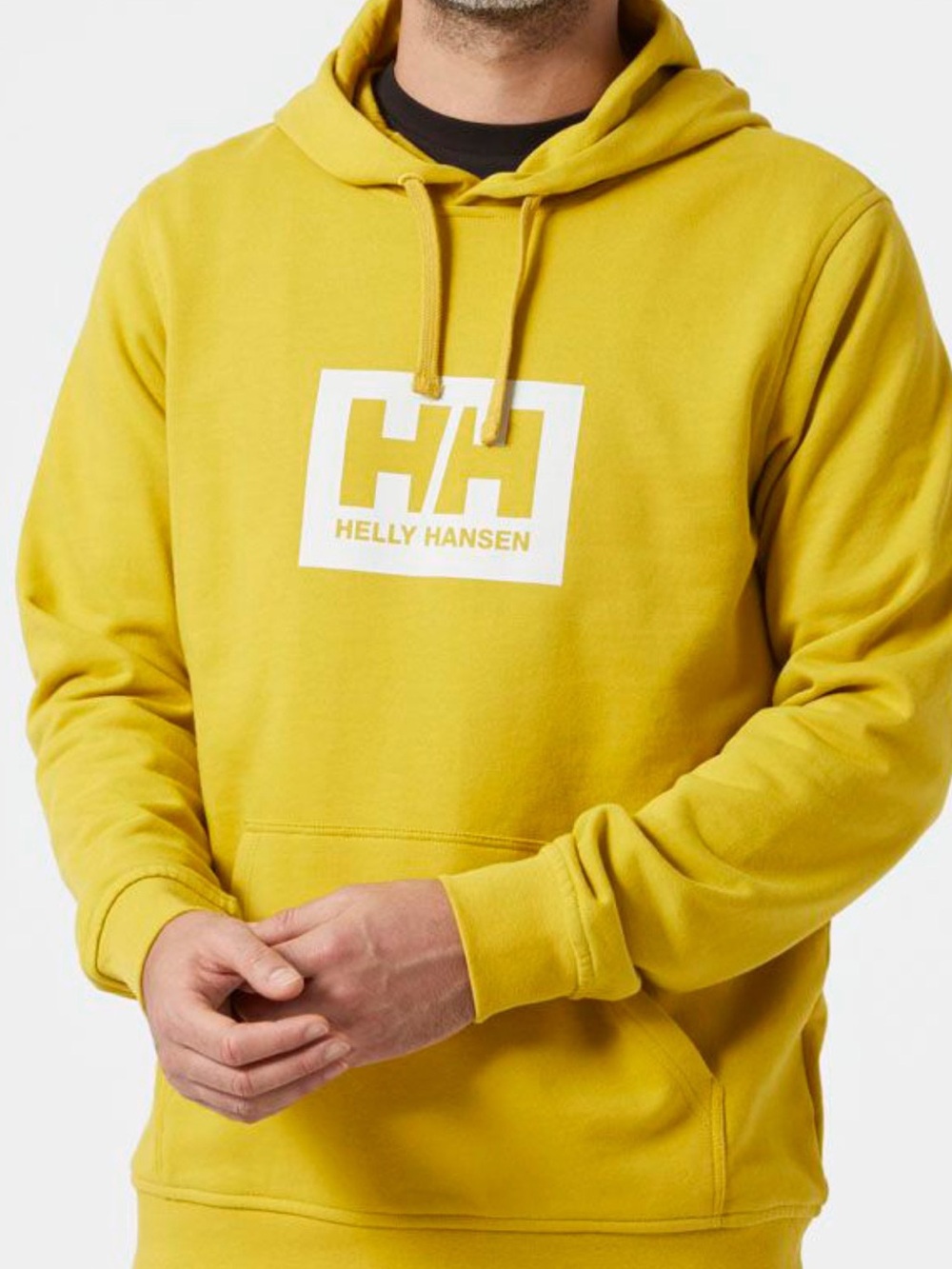 Helly Hansen Men’s Mustard Yellow Logo Pullover Hoodie